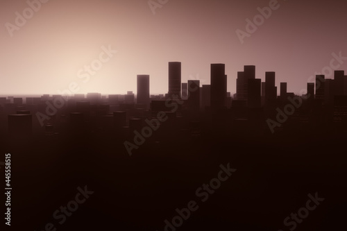 buildings silhouettes at tw...