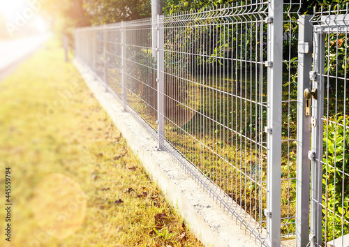 grating wire industrial fence panels, pvc metal fence panel 