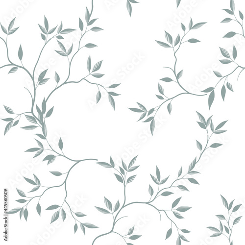 seamless pattern of branches and leaves