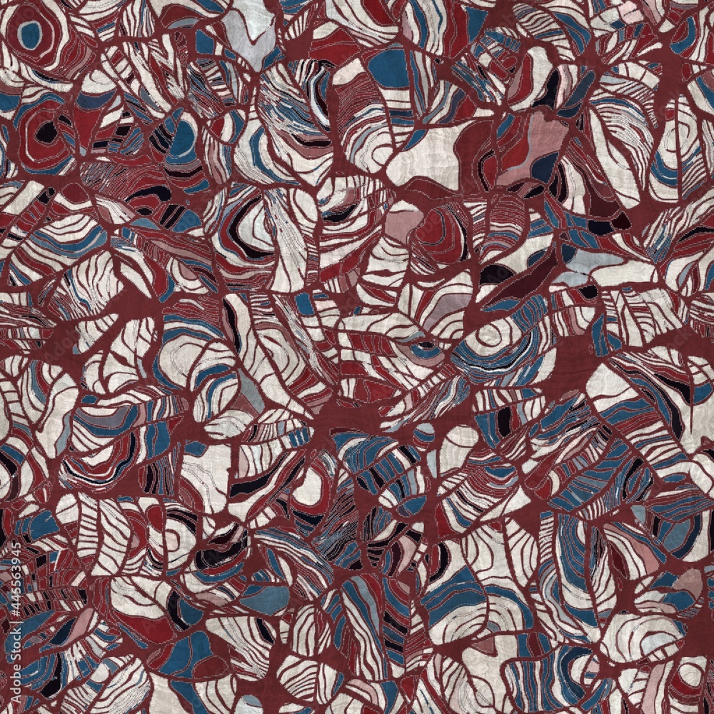 Naklejka premium Seamless abstract organic shape pattern for print. High quality illustration. Small broken pieces or shards arranged neatly into an attractive trendy texture. Seamless repeat raster jpg swatch.
