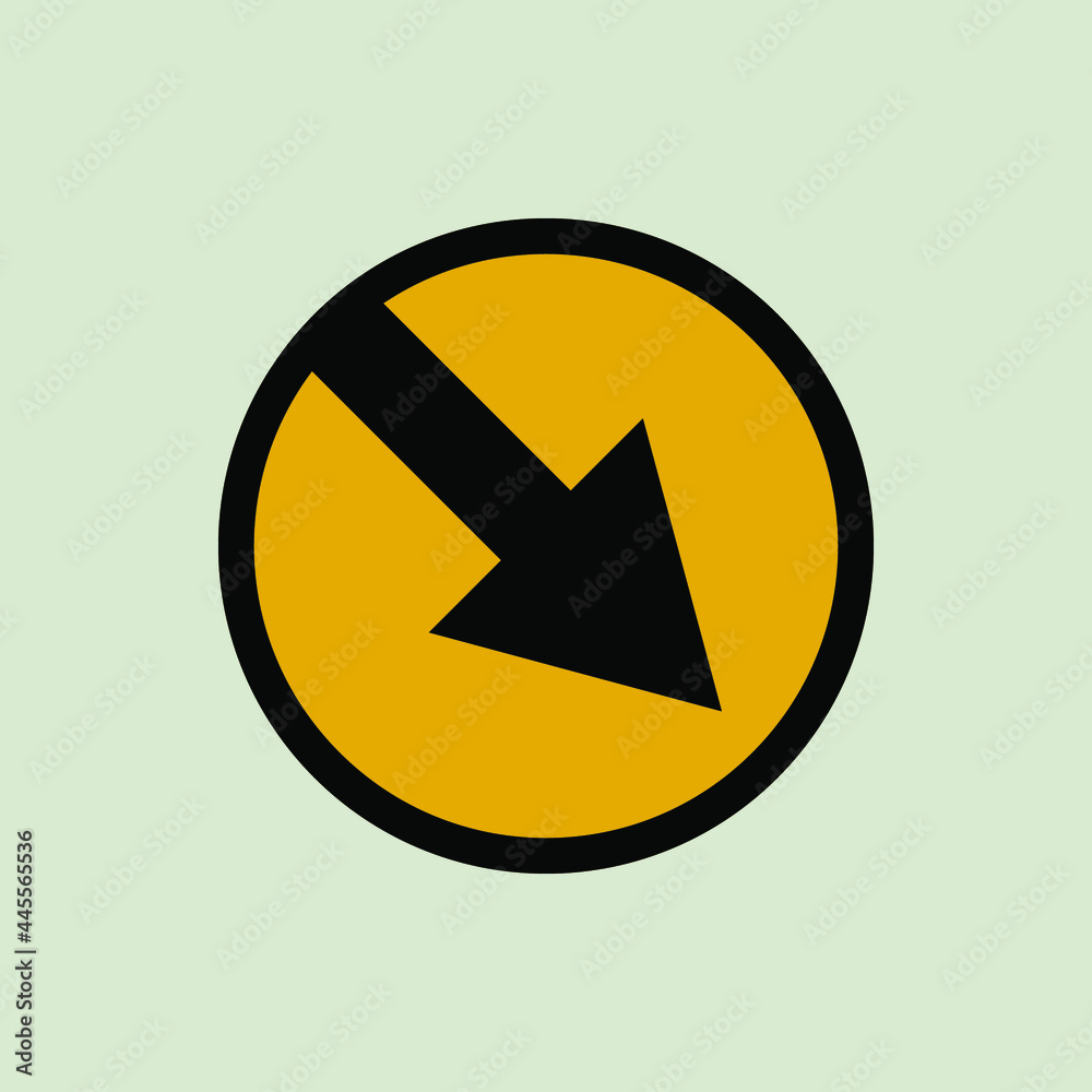 Arrow Road Sign on Gray Background. Modern Flat Vector Illustration. Social Media Template. Arrow Road Sign on Gray Background. Modern Flat Vector Illustration. Social Media Template.