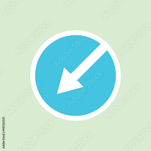 Free Download Arrow Road Sign on Gray Background. Modern Flat Vector Illustration. Social Media Template. - GFXLoad