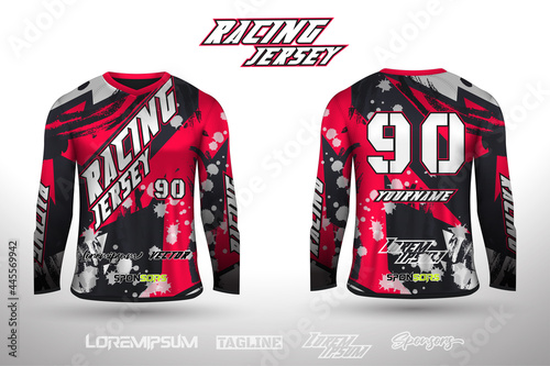Sports design jersey for football racing cycling gaming jersey premium vector