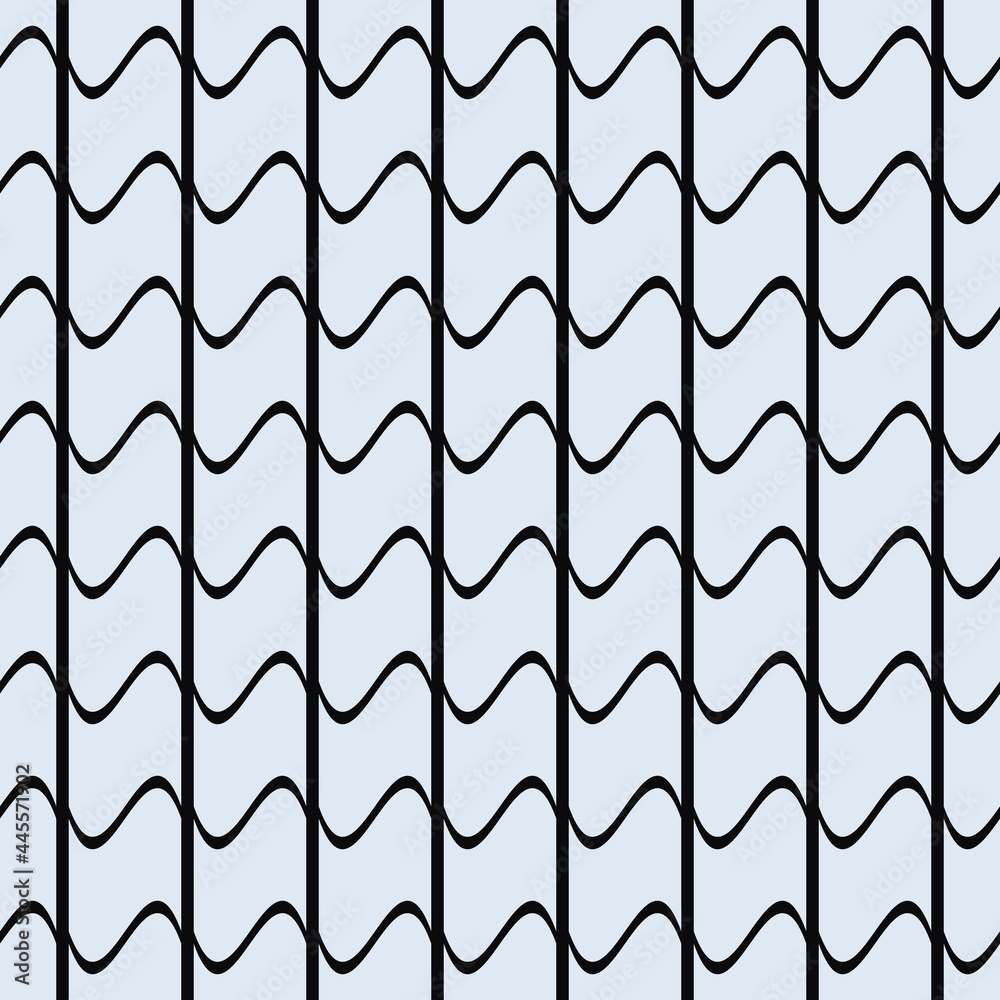 Wavy columns. White seamless repeated waves and vertical lines. Wavy columns. White seamless repeated waves and vertical lines.