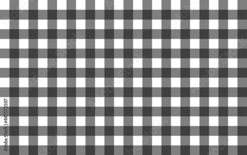 fabric texture Rectangular grid in black and white tones looks comfortable on the eyes. apron pattern.