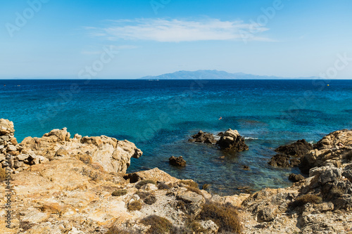 Fototapeta Naklejka Na Ścianę i Meble -  Nudist Gay Elia Beach in Mykonos, Greece