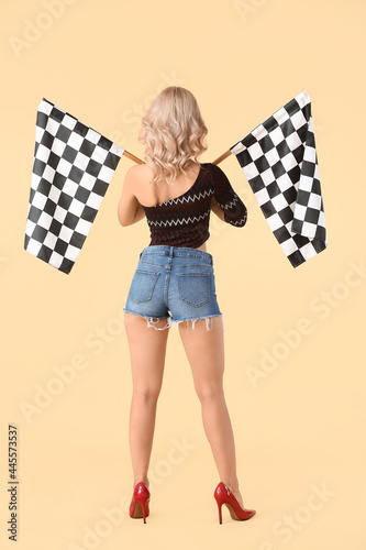Beautiful young woman with ...