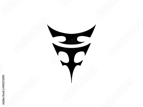 Letter T F Logo, tribal logo design