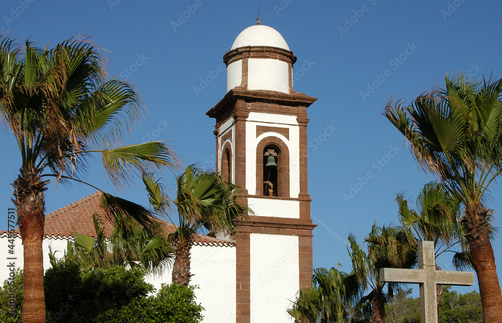 Iglesia en el pueblo de Antigua en la isla de Fuerteventura
