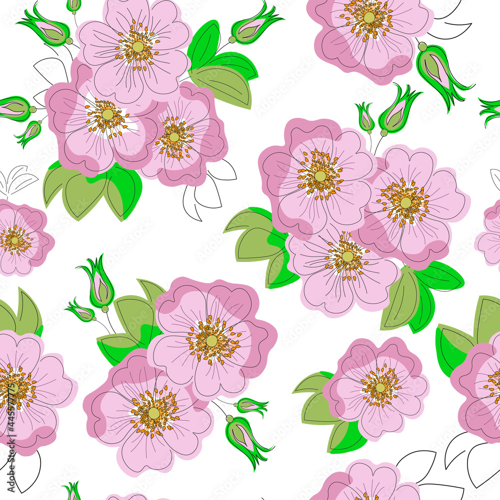 Fototapeta seamless floral pattern