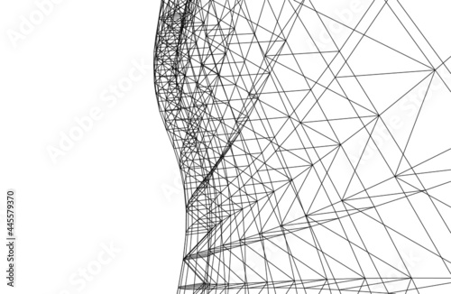 abstract geometric construction vector illustration