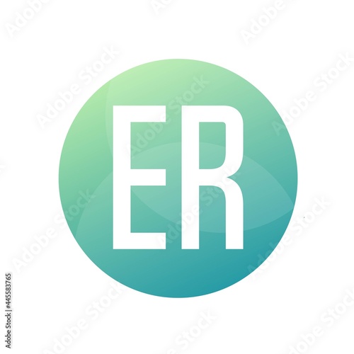 ER Letter Logo Design With Simple style