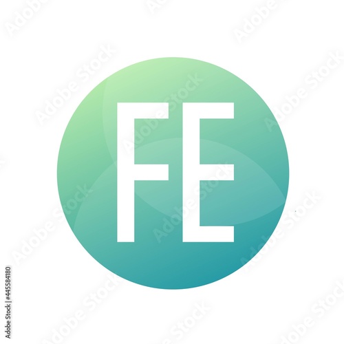 FE Letter Logo Design With Simple style