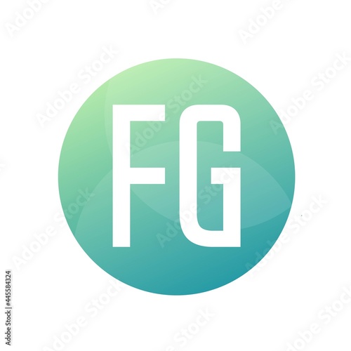 FG Letter Logo Design With Simple style