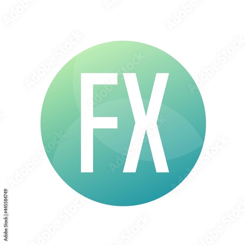 FX Letter Logo Design With Simple style