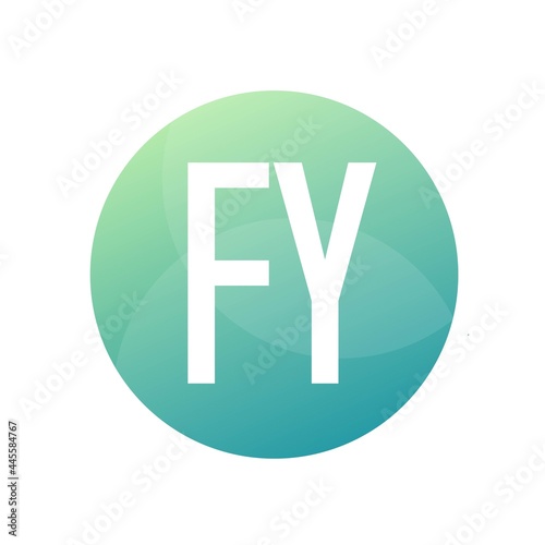 FY Letter Logo Design With Simple style