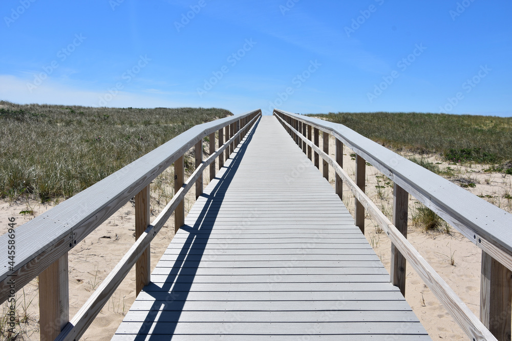 Long Walk Way Over Beach Dunes on the Cape