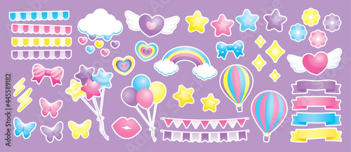 sweet pastel girly stuff vector collection for decorating your cute artwork