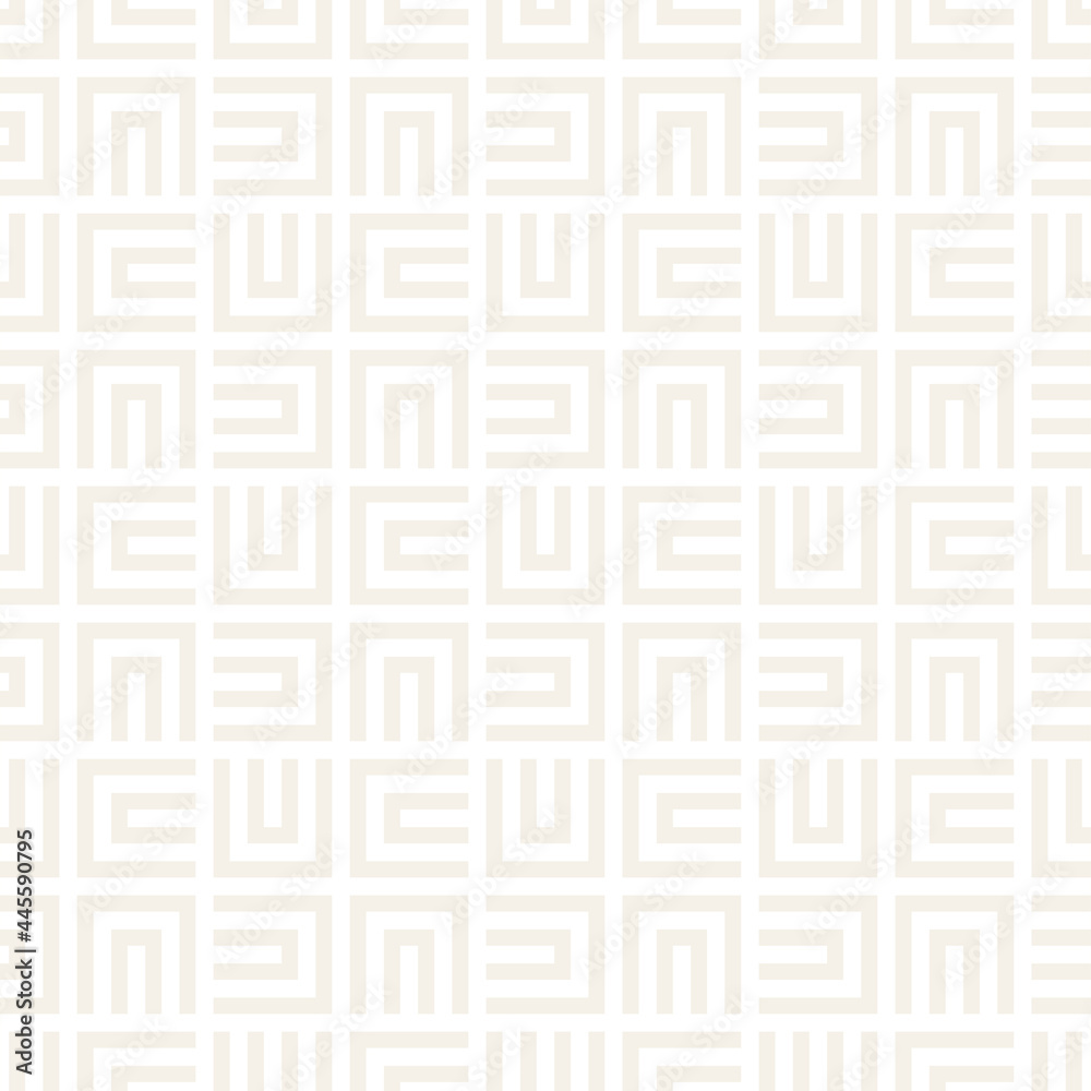 Vector seamless pattern. Repeating geometric elements. Stylish monochrome abstract background design.