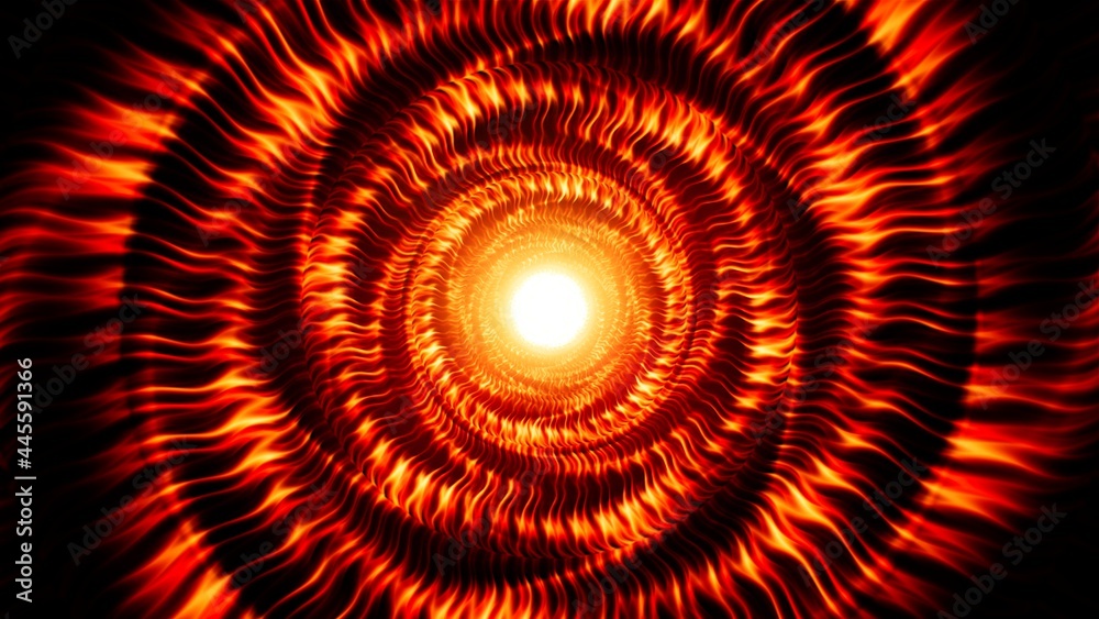 Abstract Organic Metal Spike Fire Tunnel Loop Abstract Organic Metal Spike Fire Tunnel Loop
