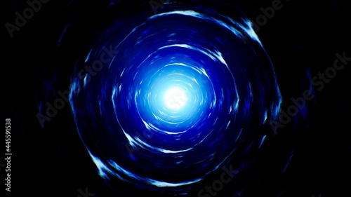 Abstract Spin Blue Energy Background