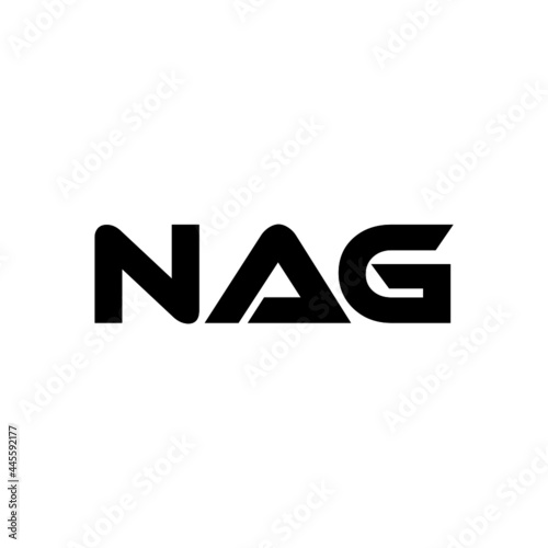 NAG letter logo design with white background in illustrator, vector logo modern alphabet font overlap style. calligraphy designs for logo, Poster, Invitation, etc. photo