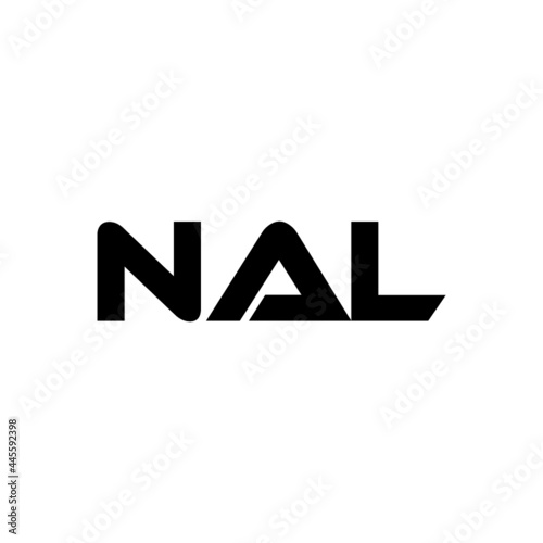 NAL letter logo design with white background in illustrator, vector logo modern alphabet font overlap style. calligraphy designs for logo, Poster, Invitation, etc. photo