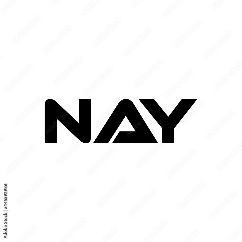 NAY letter logo design with white background in illustrator, vector logo modern alphabet font overlap style. calligraphy designs for logo, Poster, Invitation, etc.