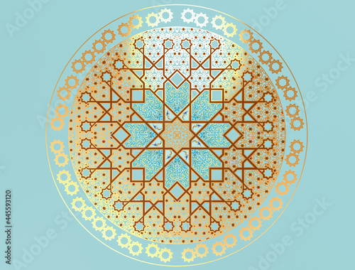 ornamental round ornament, ottoman motif, Sanat tasarım, Geometrik desen, Tezyin tasarımı, vektörel desen, islamic design, ramadan, Ramazan bayramı, kurban bayramı, dini bayramlar photo