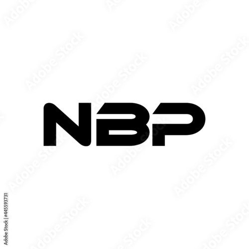 NBP letter logo design with white background in illustrator, vector logo modern alphabet font overlap style. calligraphy designs for logo, Poster, Invitation, etc. photo