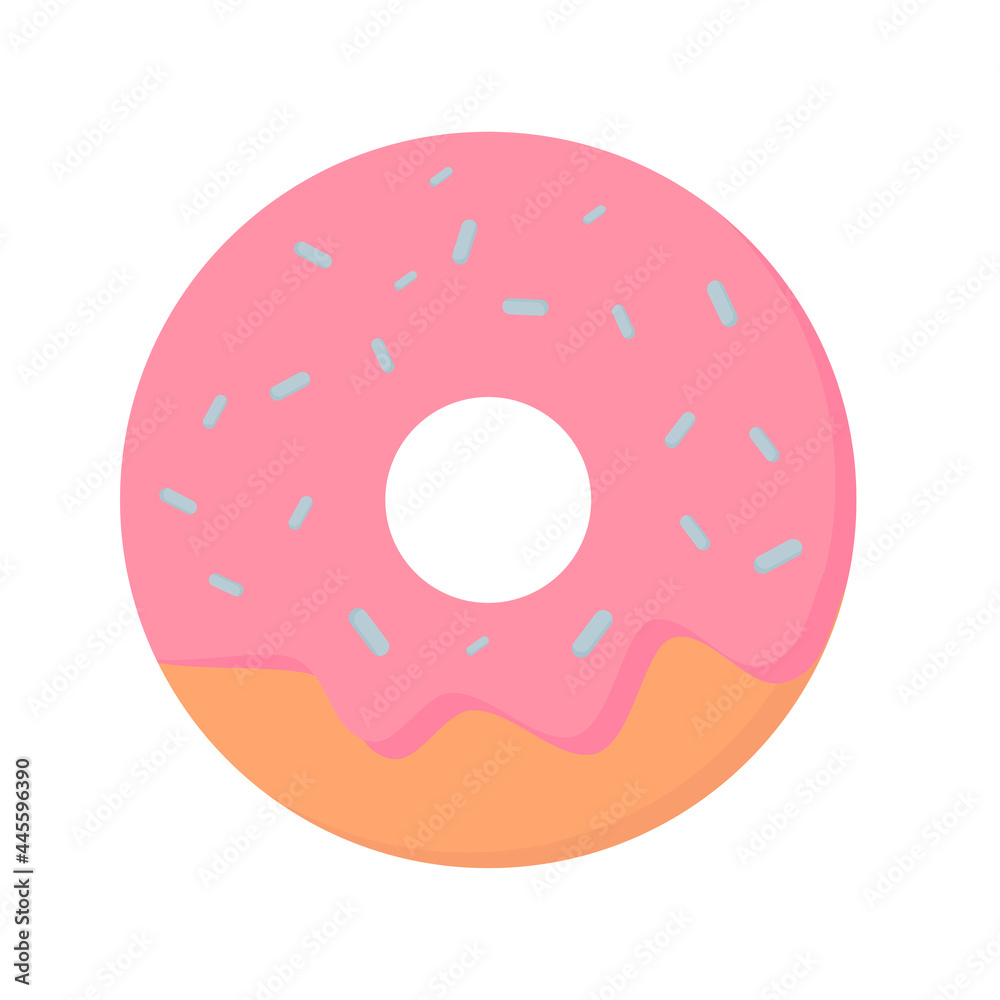 Glazed donut. Icon. For decoration of postcards, prints, design.Vector. Glazed donut. Icon. For decoration of postcards, prints, design.Vector.