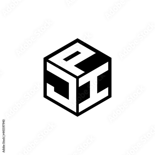 JIP letter logo design with white background in illustrator, vector logo modern alphabet font overlap style. calligraphy designs for logo, Poster, Invitation, etc.