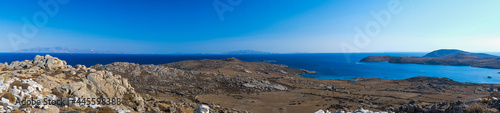 Beautiful Landscape on Delos Island in Greece