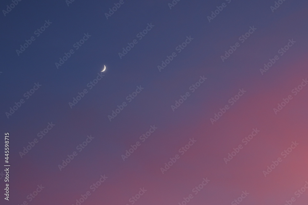 Photo of the moon at sunset Photo of the moon at sunset