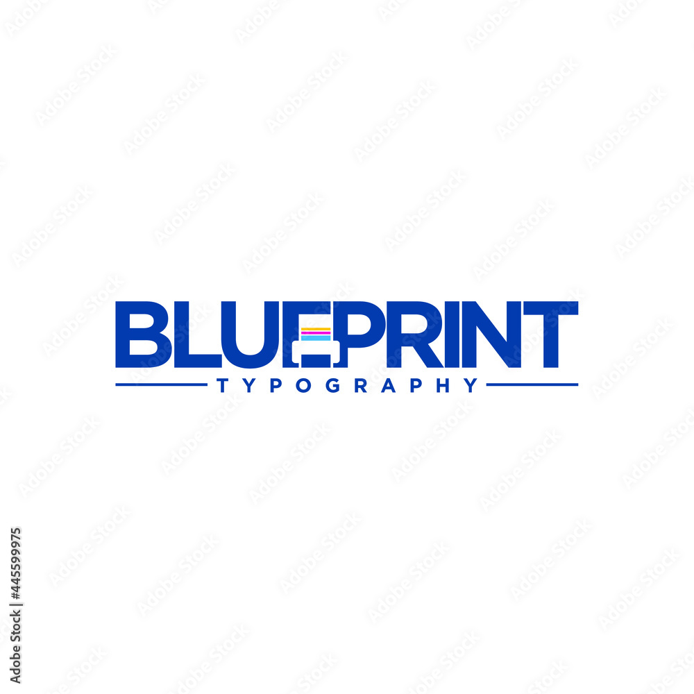 Blue Print icon. Logo design. Vector Illustration. Blue Print icon. Logo design. Vector Illustration.