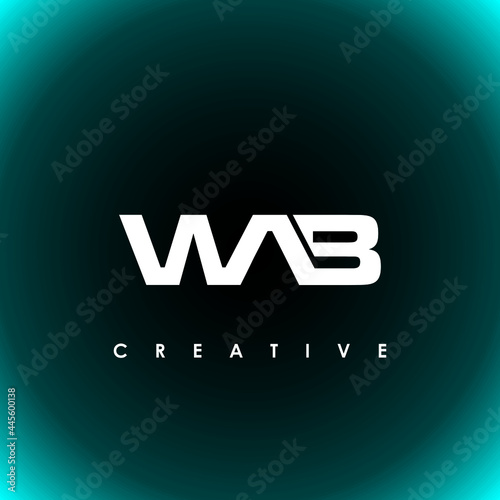 WAB Letter Initial Logo Design Template Vector Illustration