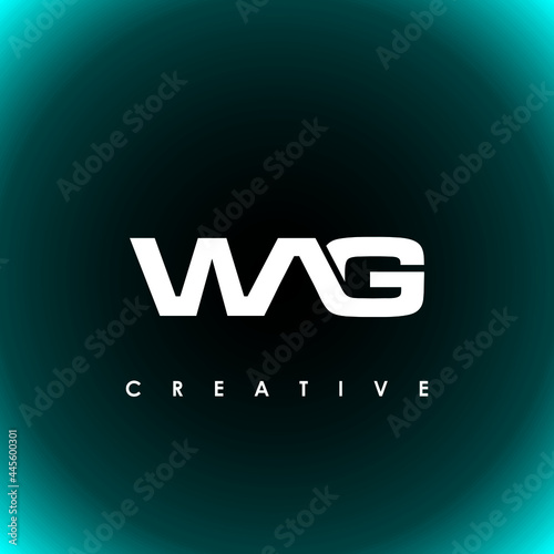 WAG Letter Initial Logo Design Template Vector Illustration