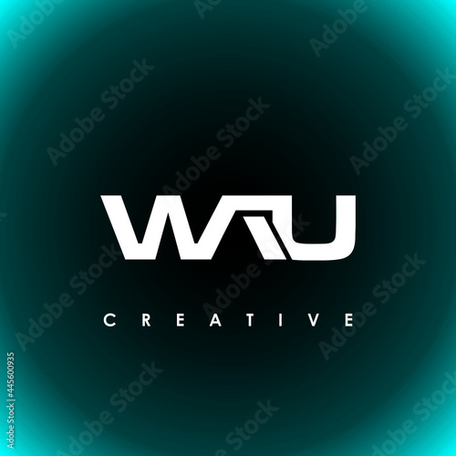 WAU Letter Initial Logo Design Template Vector Illustration