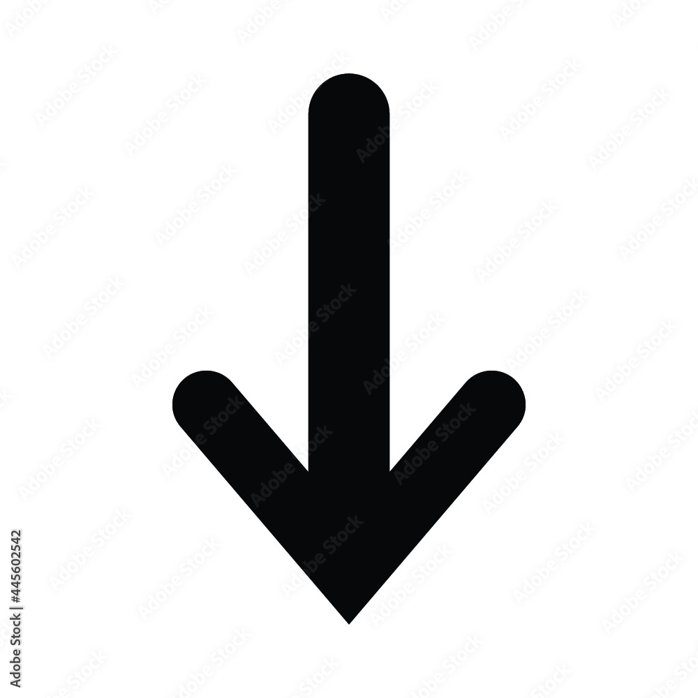 down pointer icon design vector