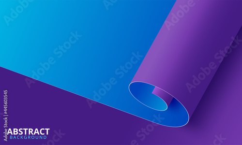 abstract light template with curved wrapping paper in rolled style