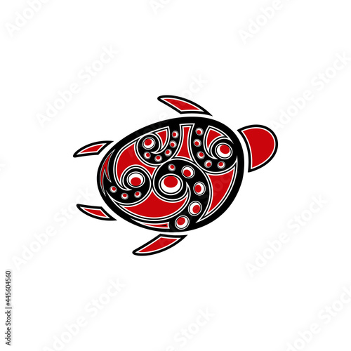 Turtle Haida Style Logo Design