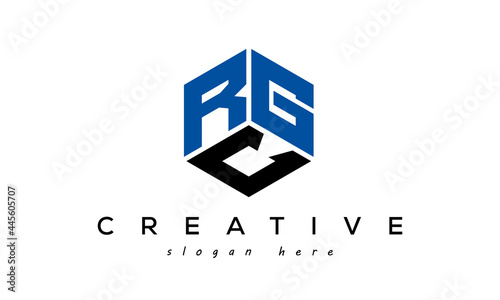 Letter RGC creative logo design vector photo