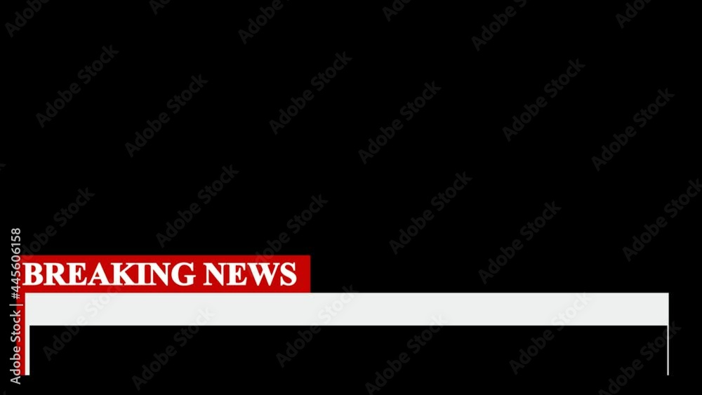 Clean and simple breaking news overlay in high resolution, alpha channel.