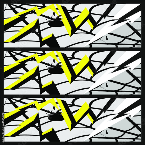 Car decal wrap design graphic abstract vector image
