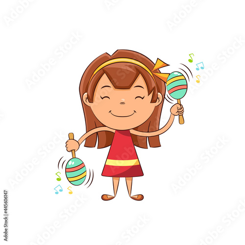 Girl playing maracas