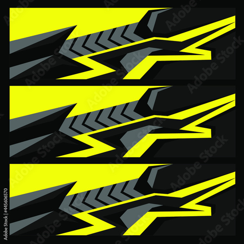 Car decal wrap design graphic abstract vector image
