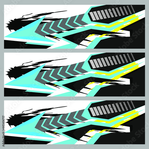 Car decal wrap design graphic abstract vector image
