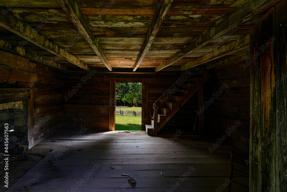 Inside the Brotherton Cabin at Chickamauga Battlefield