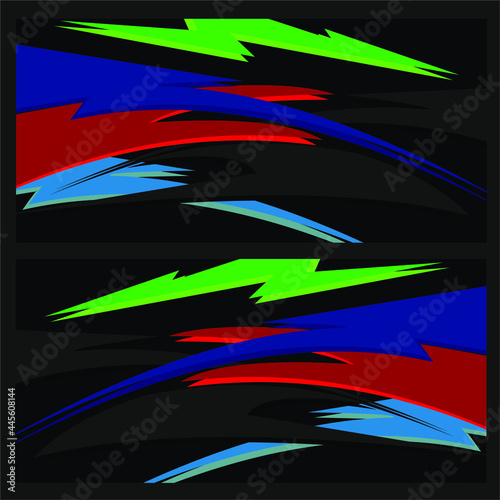 Car decal wrap design graphic abstract vector image