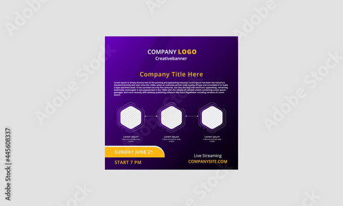 Modern design social media banner template creative designs